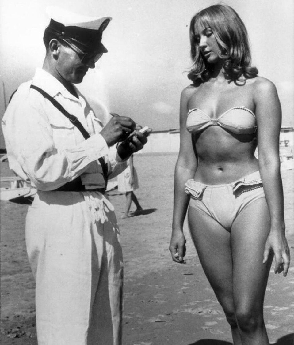 1957 a cop was writing tickets for indecent exposure….  
#swimkeenies