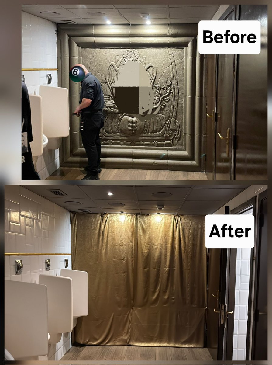 Catalunyaaar's tweet photo. @mishmanaged_ CGI Barcelona spoke with the restaurant manager CDLC Barcelona, who has since covered the wall. The restaurant also plans to remove the wall entirely soon.
@CGIBarcelona
@IndiainSpain https://t.co/aWZfXlNNK9