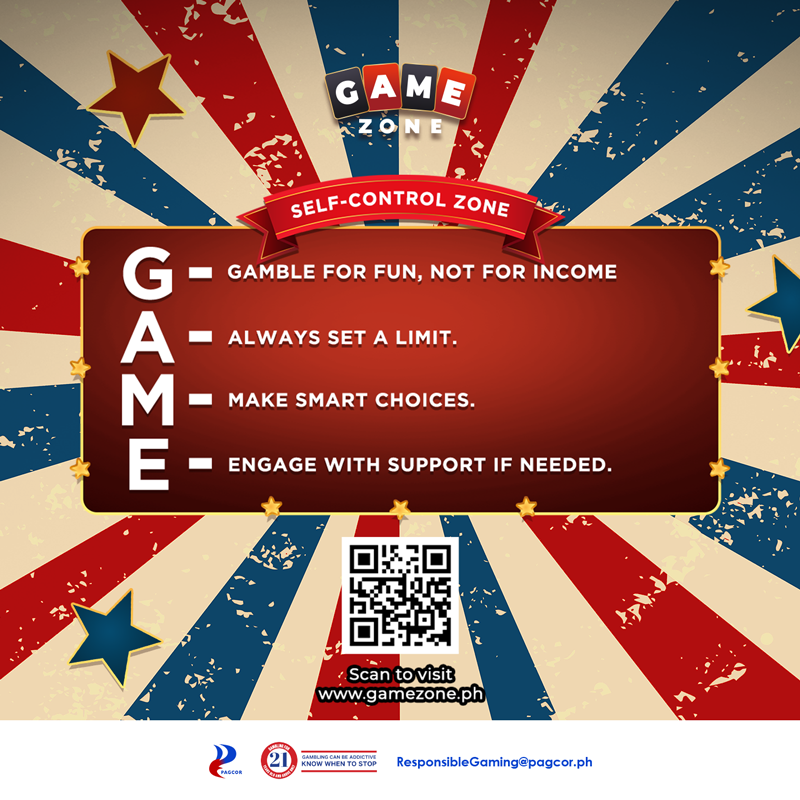 taraGameZone's tweet photo. Ang tunay na fun, may kasamang disiplina!

Laging tandaan - Gambling can be addictive. Know when to stop.