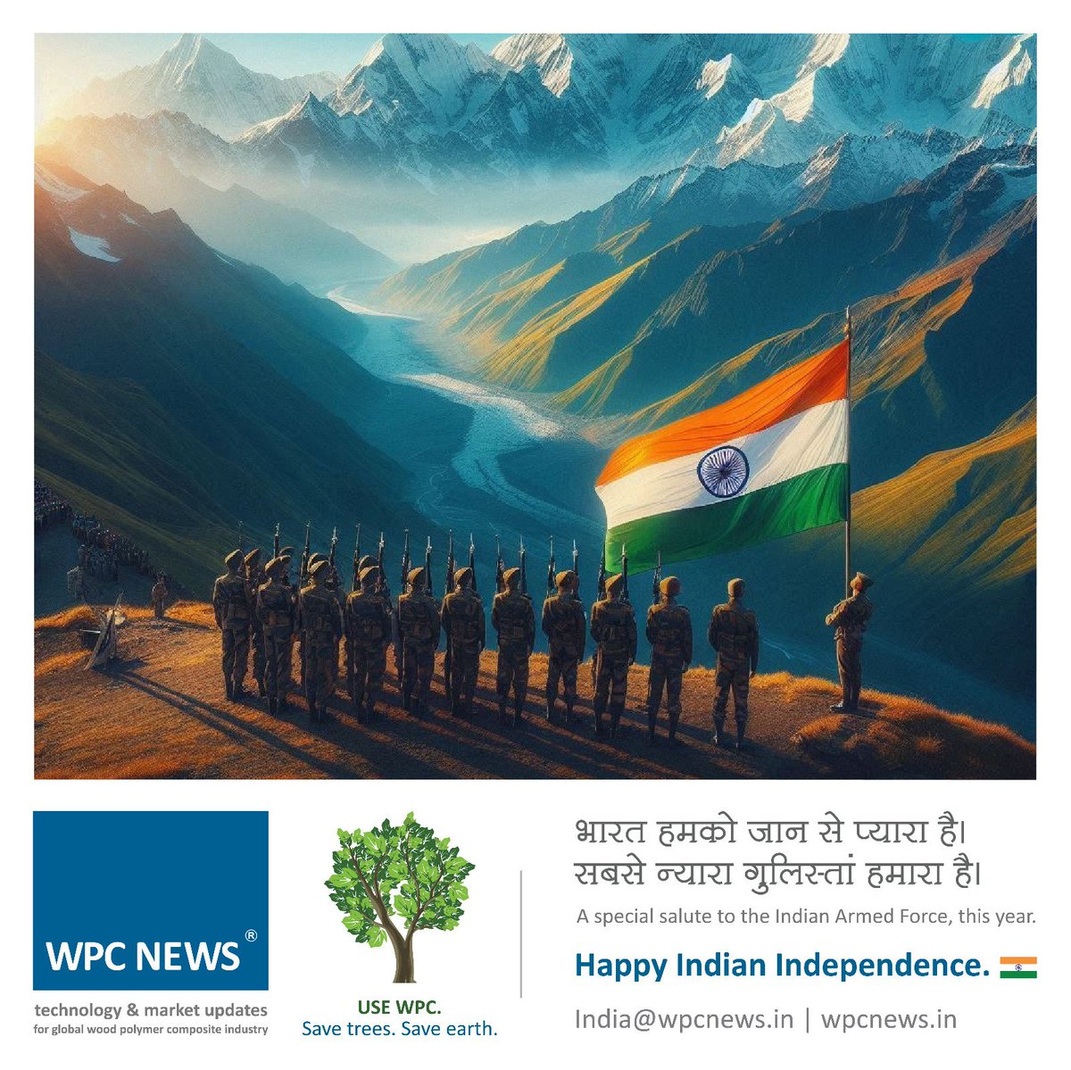 HARDIKVASUDEV's tweet photo. Happy Independence Day 🇮🇳

A special salute to the Indian Armed Force

भारत हमको जान से प्यारा है।  
सबसे न्यारा गुलिस्तां हमारा है। 

भारतवर्ष को स्वतंत्र दिवस की शुभकामनाएं।

हार्डी स्मिथ परिवार, भारत।
Hardy Smith Family 🇮🇳
.
.
.
.
.
.
.
.
.
#IndependenceDay
#India 
#freedom https://t.co/t9tlbu1ZxH