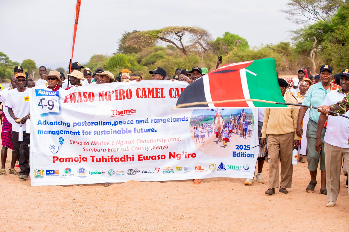 RPPL006's tweet photo. The Annual Ewaso Camel Caravan 2025 officially kicked off on 4/8/25 at Nkutuk eNg’irion, Samburu county under the theme Advancing Pastoralism, Peace and Rangelands Management for Sustainable Future. The event brought together more than 200 participants from the Ewaso basin. https://t.co/MKEcE0vYYG