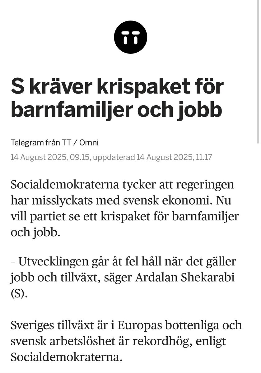 Arbetslösheten är ett av Tidöregeringens största misslyckanden. Den är så omfattande att den börjar äta sig in i grupper som annars sällan mister jobbet. Och därutöver gör den Sverige fattigare.

Byt regering!