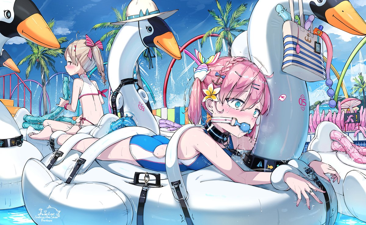 A Day in Lazy River - 流れるプールの一日
This pool looks fun
このプール楽しそう～
.
.
.
Support me via Fanbox/Subscribe Star. 
Links in bio. 