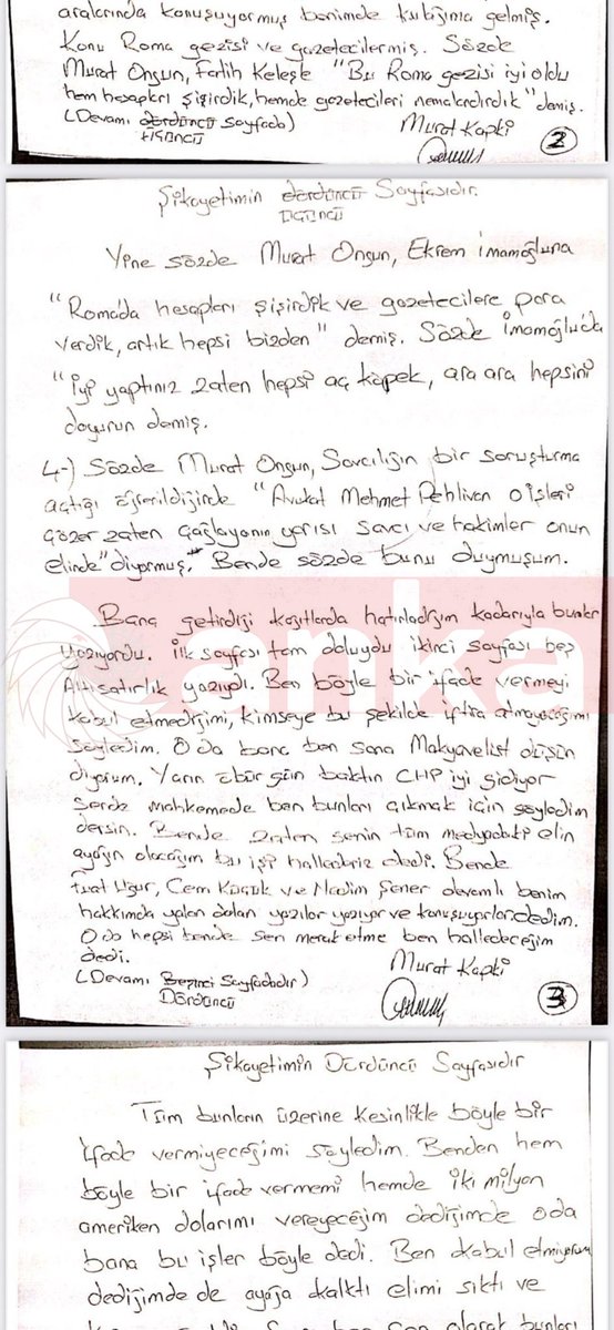 ankahabera's tweet photo. İşte CHP Genel Başkanı Özgür Özel'in, Murat Kapki'nin Mücahit Birinci ile görüşmesinin ardından Tekirdağ Cumhuriyet Başsavcılığı'na verdiği şikayet dilekçesi