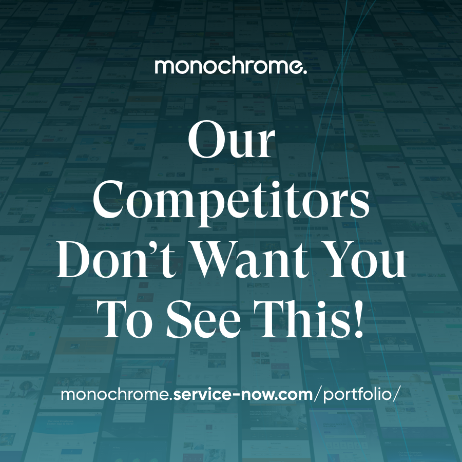 monochromeUK's tweet photo. We’ve dropped the #ServiceNow portfolio our competitors prayed you’d never see.

UX that doesn’t just look better, it performs better.

See for yourself 👉 https://t.co/HgM9mb0tqK

#ServiceNowUX #EmployeeCenter #CustomerPortal #EmployeeCenterExamples #ServiceNowExamples https://t.co/udzM5VxPGS