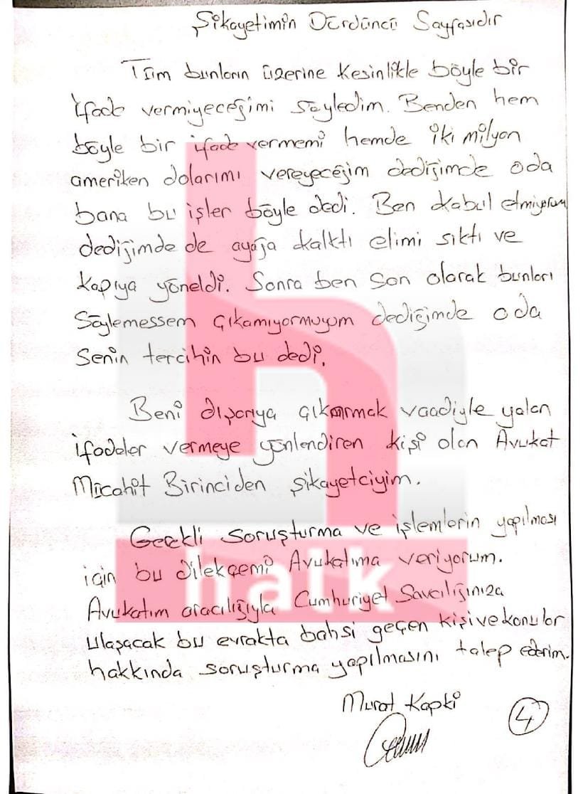 Özgür Özel'e, Ekrem İmamoğlu'na ve Mehmet Pehlivan'a iftiranın ve gazetecilere hakaretin  belgesi.