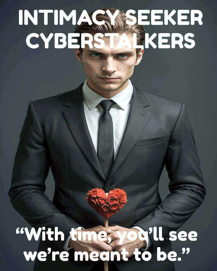 “Intimacy Seeker” Cyberstalkers Public Domain #BeBest Image by iPredator, NYC - Types of #Cyberstalking &amp; #Cyberpsychology Link in Bio. or Copy/Paste: ipredator.co/cyberstalking-…