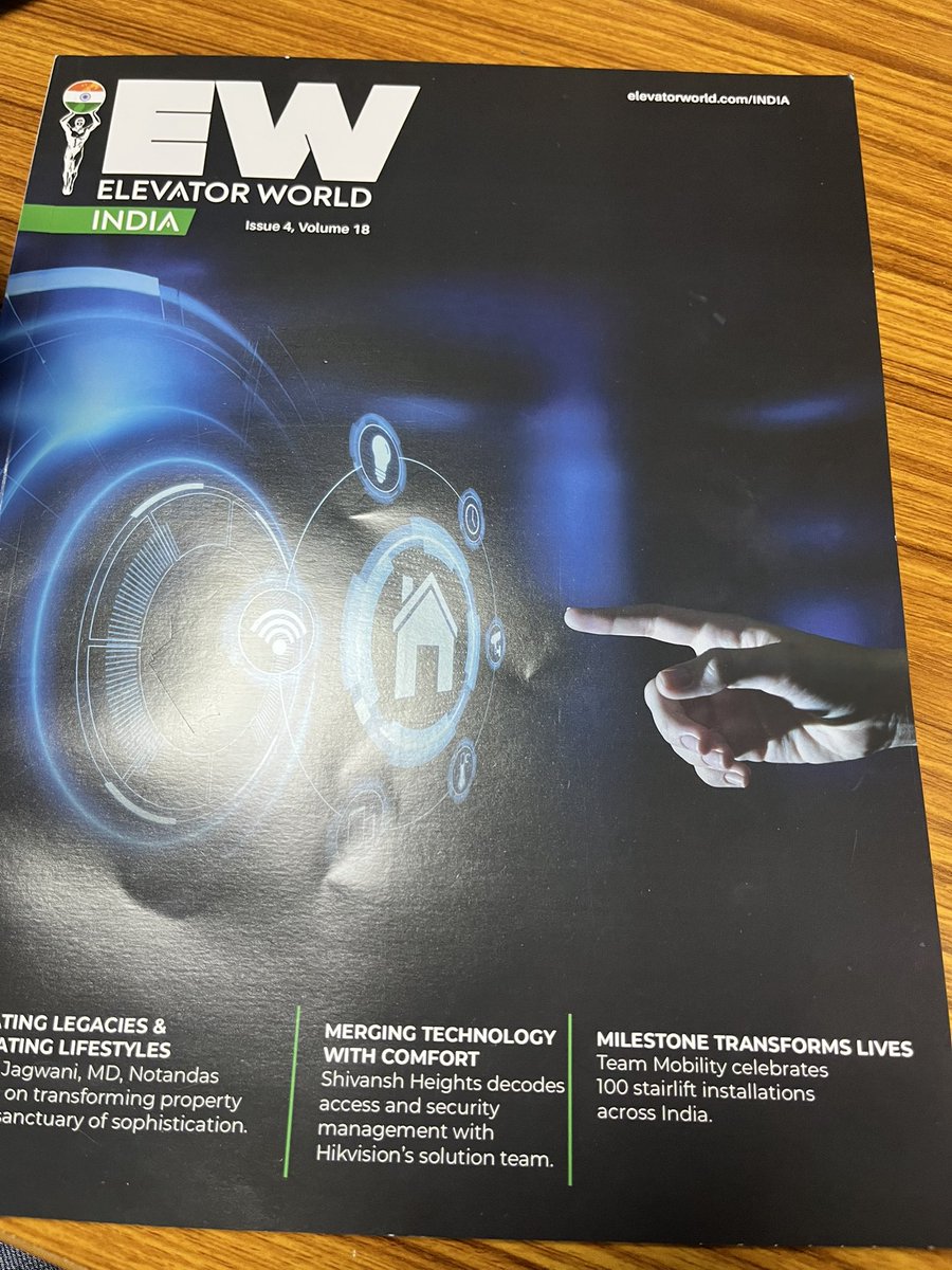 Nitin Sharma (@nitinsharma1) on Twitter photo TIL there’s a full magazine called Elevator World, for people in the elevator industry.
So much depth in real-world offline commerce we don’t get to appreciate. Lifted my spirits…
<a href="/utkarsh_roy/">Utkarsh Roy</a> TIL there’s a full magazine called Elevator World, for people in the elevator industry.
So much depth in real-world offline commerce we don’t get to appreciate. Lifted my spirits…
<a href="/utkarsh_roy/">Utkarsh Roy</a>