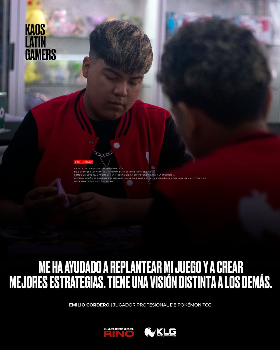 Kaos Latin Gamers (@kaoslatingamers) on Twitter photo 👨🏻🏫¿QUIERES SER MEJOR QUE NADIE MÁS?🤔
Además de ser un jugador activo de la elite competitiva, <a href="/JuanAndree14/">Juan Andree</a> también enseña las artes para mejorar en la disciplina de #PokemonTCG📖
<a href="/Emilio_tcg/">Emilio cordero</a> es uno de sus alumnos, quien pulió su talento junto a su compañero del rino para el 👨🏻🏫¿QUIERES SER MEJOR QUE NADIE MÁS?🤔
Además de ser un jugador activo de la elite competitiva, <a href="/JuanAndree14/">Juan Andree</a> también enseña las artes para mejorar en la disciplina de #PokemonTCG📖
<a href="/Emilio_tcg/">Emilio cordero</a> es uno de sus alumnos, quien pulió su talento junto a su compañero del rino para el