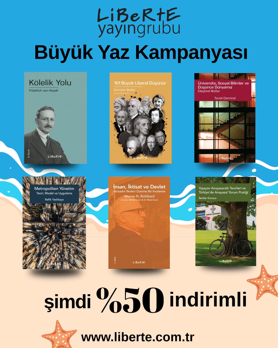 Büyük yaz kampanyası devam ediyor!
Seçili kitaplarda %50 indirim
👉🏻 www liberte.com.tr

#kitap #indirim #yazkampanyası