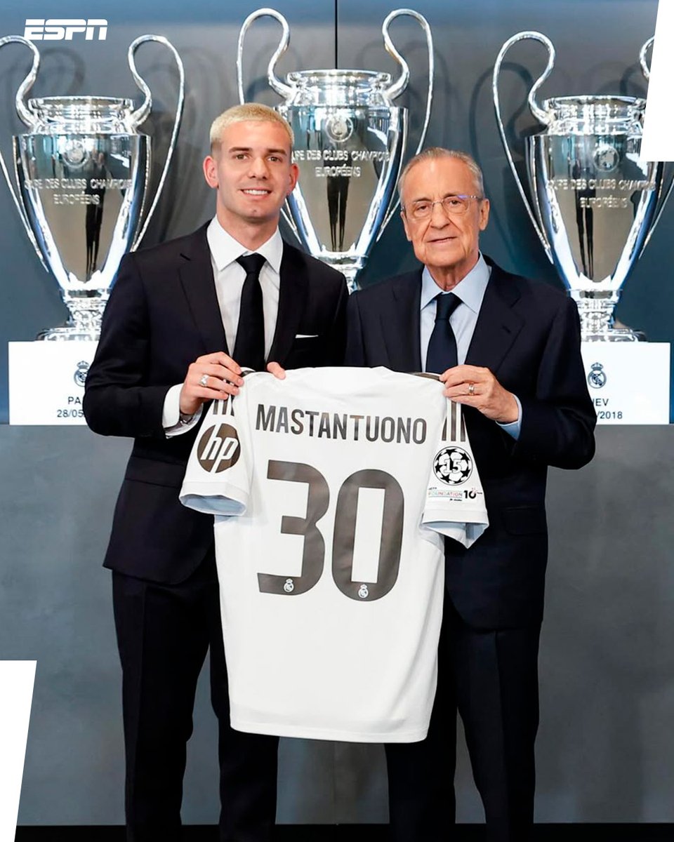 Franco Mastantuono fue presentado como nuevo jugador de Real Madrid 🇪🇸