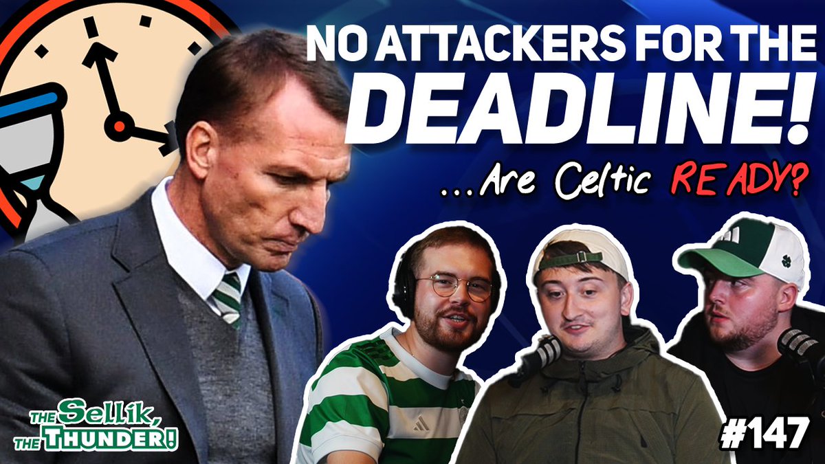 🚨 EPISODE 147 IS NOW LIVE! 🚨
Thanks to <a href="/G4Claimsltd/">G4 Claims</a> 

Celtic face squad registration for the game against Kairat Almaty tonight... and where are th attacking signings? 

We discuss this and preview the Friday night game on today's show! 🍀

WATCH: youtube.com/watch?v=MrUi9E…