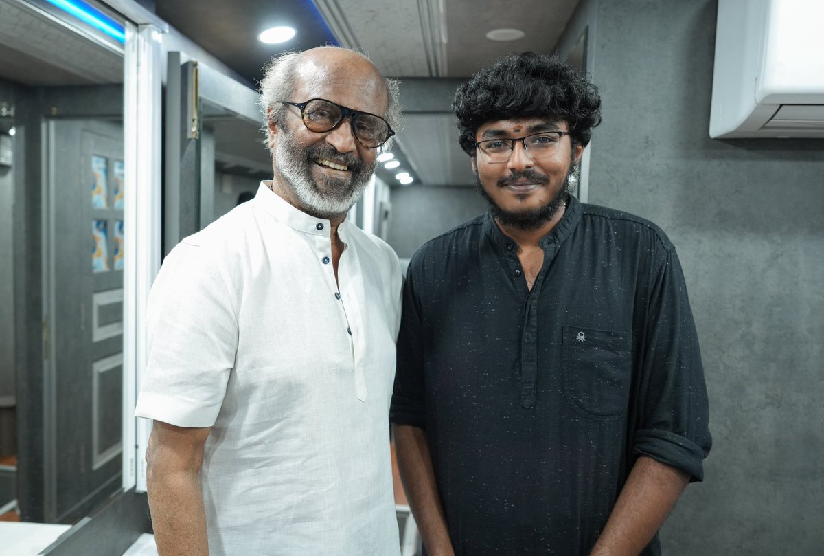 With One and Only Superstar,My Thalaivarrr😍😍

It was a great pleasure to work with my dear Thalaivar in his 50th successful Year in cinema 🔥🔥

Thank you <a href="/VSittrarasu/">velmurugu sittrarasu</a> sir for the Opportunity 🙏🏻

#coolie #thalaivar #SuperstarRajnikanth #superstar #