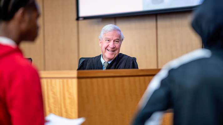 Amid a nationwide civics deficit, U.S. District Judge Richard W. Story had an idea to connect law students with high school students to help them learn about the Constitution and the courts. The outreach program is active in several Georgia schools. uscourts.gov/data-news/judi…