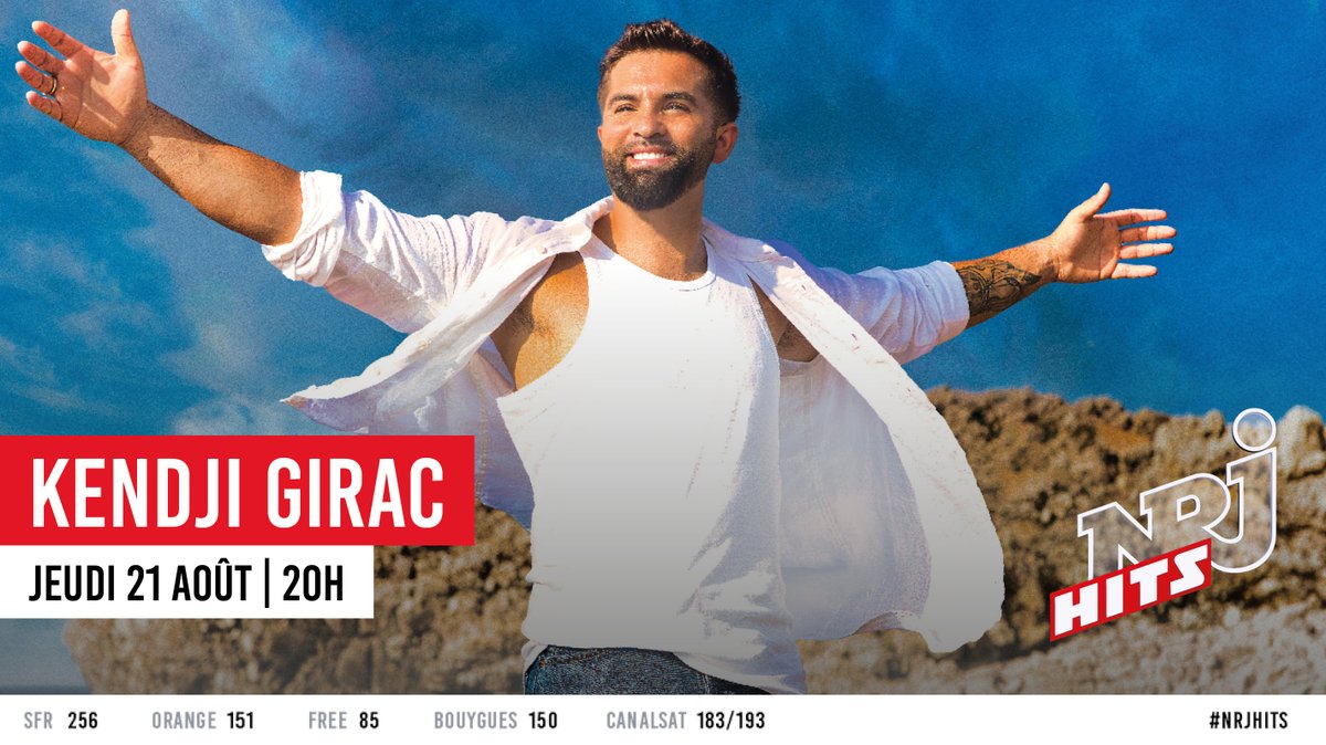 nrjhitslachaine's tweet photo. ❗Votre rendez vous de la semaine

Jeudi 21/08
Kendji Girac
20h

Bonne semaine sur NRJ Hits https://t.co/9GA1ibYsBY