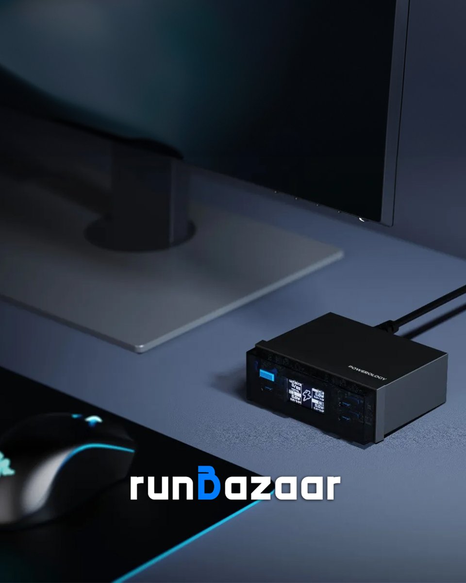RunBazaar's tweet photo. Porodo Power Hub Charging Station ⚡
🔌 65W total output power & 4 ports (3 USB-C, 1 USB-A)
⚡ Advanced power monitoring display
📱 Universal device compatibility
💼 Compact & travel-friendly design

Charge all your devices at once with the Porodo Power Hub!

⚡ Buy now and enjoy:
🚚 Same Day & Night Delivery
🛡️ 2 Years Guarantee
🔁 45 Days Returnable

📱IOS App Link: https://t.co/b6SsXVWX3h
📱Android App Link: https://t.co/xkqdIdLr9P
📍 Shop now: https://t.co/xWIsEsnL3e
🌐 Website: https://t.co/DXHCPr9SDm
📞 For inquiries: +971 800767636
✉️ info@runbazaar.com