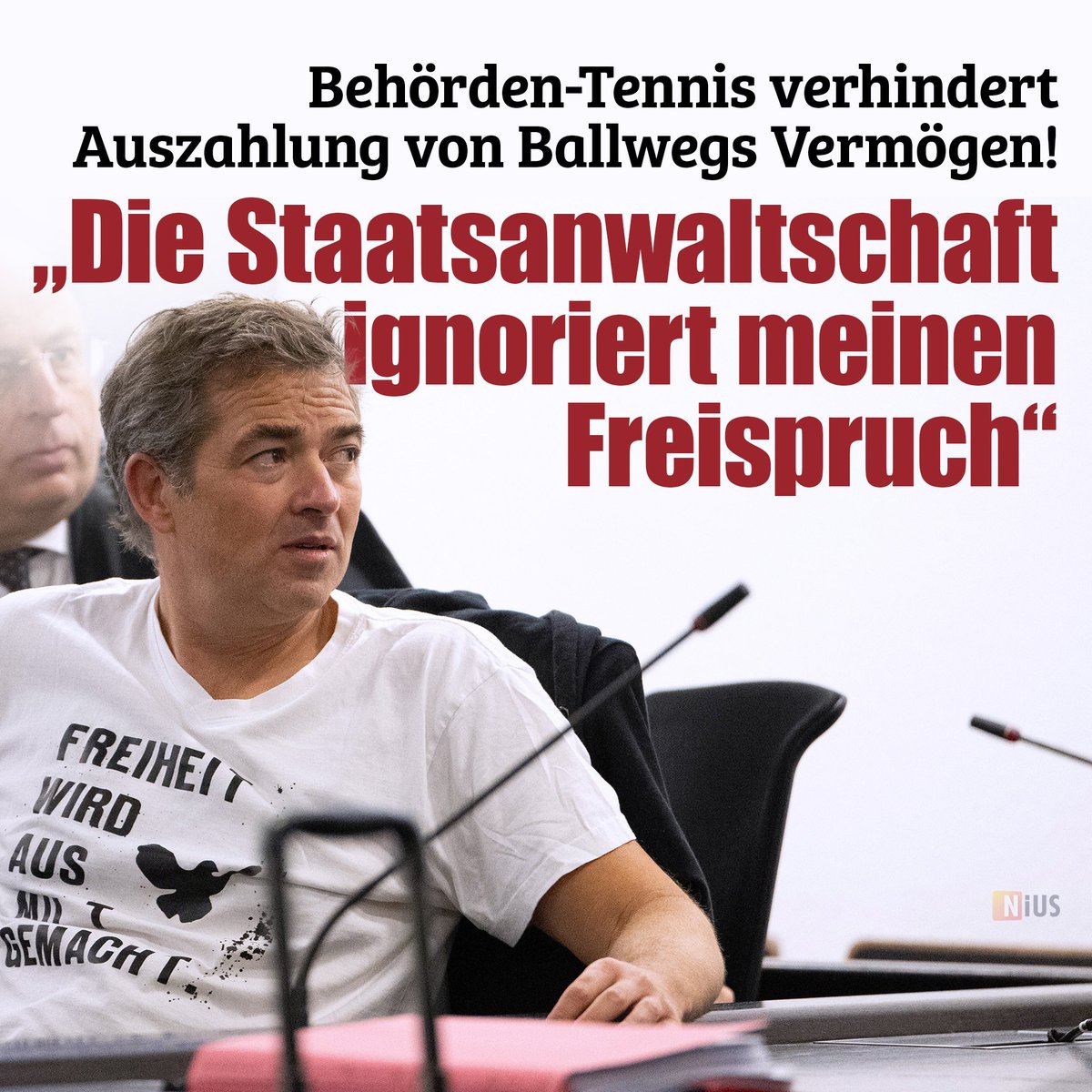 Die Staatsanwaltschaft Stuttgart liefert selbst nach Ballwegs Freispruch Anhaltspunkte für ein politisches Verfahren: Mit dem Vorwand fehlender Unterlagen wird die Freigabe seines Vermögens blockiert – und der Regierungskritiker weiter kaltgestellt.
nius.de/gesellschaft/n…