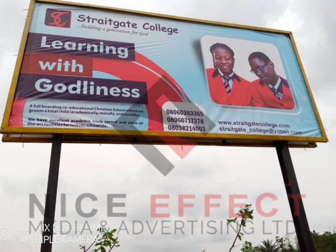 niceeffectmedia's tweet photo. 💡Bold. Clear. Memorable.
Our latest campaign for Straitgate School tells their story — Learning with Godliness — in a way that turns heads. 📚🕊️
At NICE EFFECT MEDIA, we craft outdoor ads that speak for your brand 24/7.🚀#Promoteniceeffect #BillboardCampaign #OutdoorAdvertising https://t.co/Xz1onZ7O8G