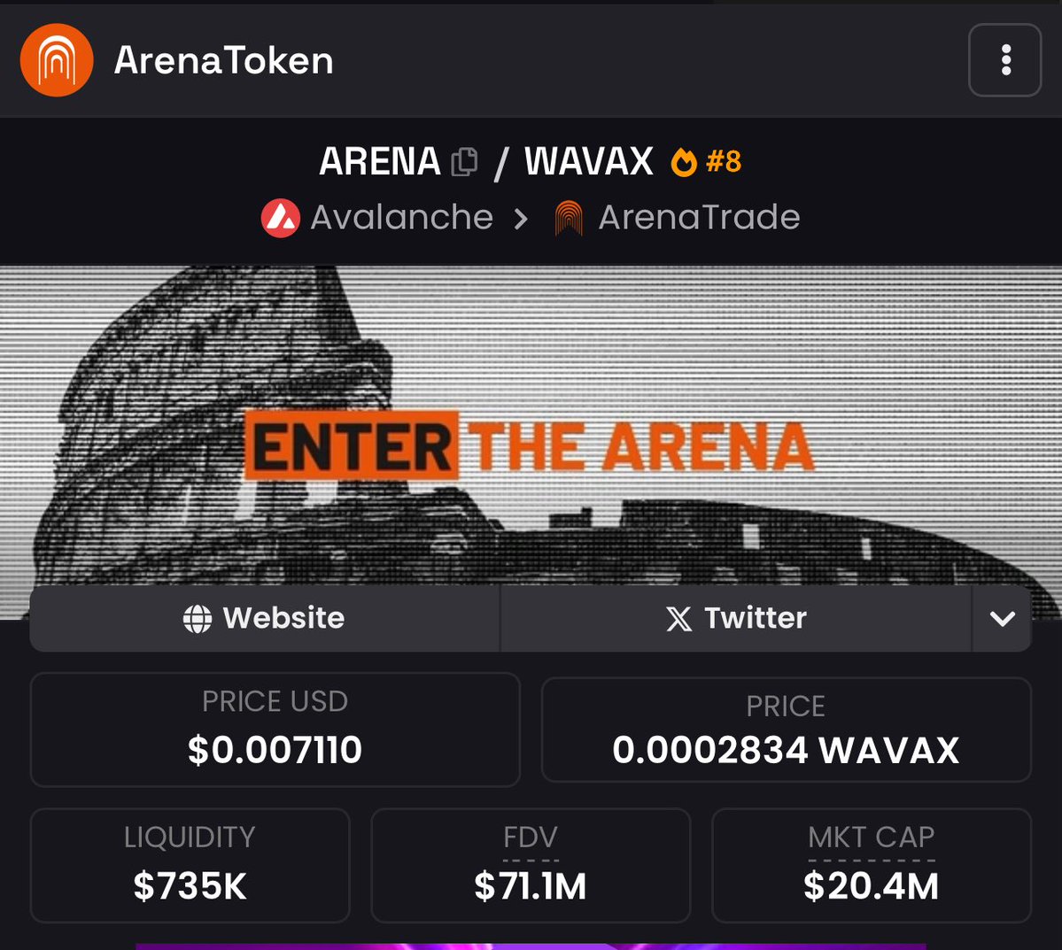 Ofernan (@ofer_nan) on Twitter photo gM!
Love <a href="/TheArenaApp/">The Arena โ๏ธ</a> and its current mcap is just $20.4M ๐ซฃ feels way too low for what this is. When bull hype kicks in, I could easily see this doing a $500M mcap like $KET did. In november circulating supply will be 3.5 billion, total sup is 10 billion.
Been spending some gM!
Love <a href="/TheArenaApp/">The Arena โ๏ธ</a> and its current mcap is just $20.4M ๐ซฃ feels way too low for what this is. When bull hype kicks in, I could easily see this doing a $500M mcap like $KET did. In november circulating supply will be 3.5 billion, total sup is 10 billion.
Been spending some