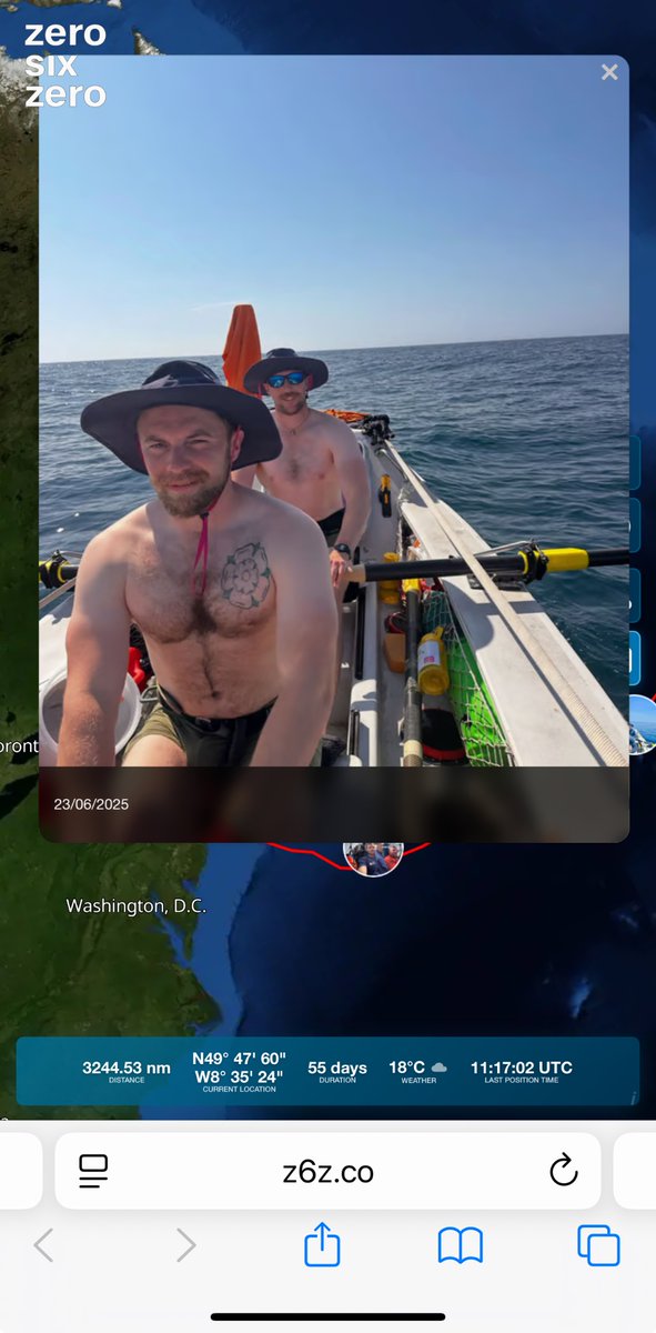 Looks like one Leeds United fan has decided to row across the Atlantic Ocean from New York to UK with three mates, to be back in time for first Leeds game of the season. Epic. 
They’ve almost reached sight of… ELLands End…
z6z.co/tuwc/north-atl…

x.com/adamradclifts