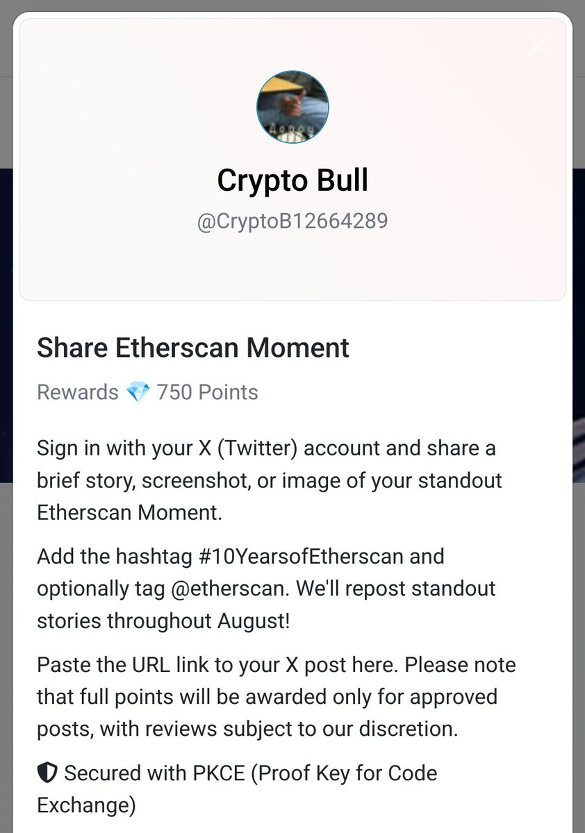 CryptoB12664289's tweet photo. standout Etherscan Moment
Add the hashtag #10YearsofEtherscan and optionally tag @etherscan https://t.co/TdE4eOWzxe