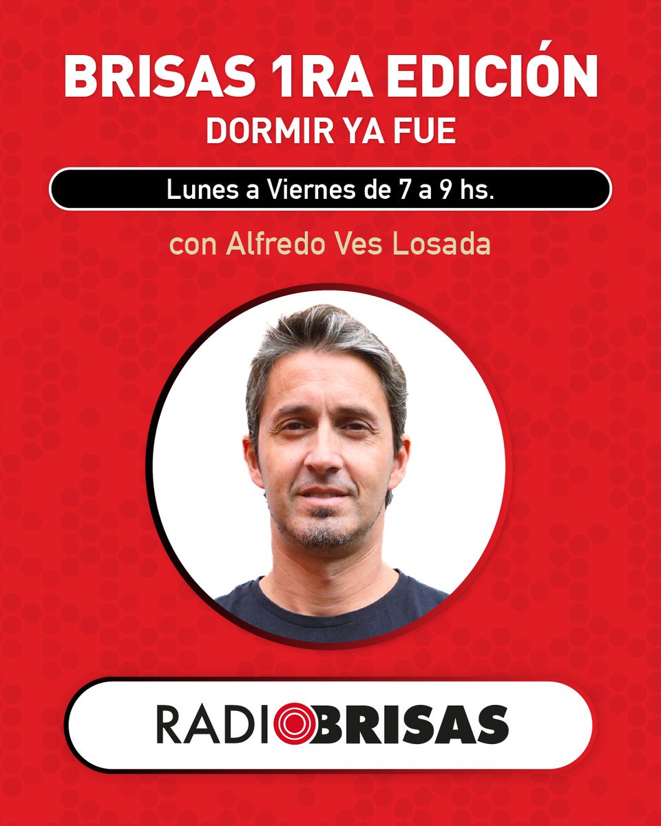 Radio Brisas (@radiobrisas) on Twitter photo 🎧📻 Brisas Primera Edición con la conducción de <a href="/chalf_/">Alfredo Ves Losada</a> y un gran equipo <a href="/Jorpuggioni/">Jorgelina Puggioni</a> <a href="/lucasbellone/">Lucas</a> <a href="/MonicaDLopez/">Monica Daniela Lopez</a> <a href="/betomena69/">Alberto Angel Mena</a> <a href="/ferraravale/">Valeria Ferrara</a> <a href="/pd_mazza/">Pedro Daniel Mazza</a>.
#RadioBrisas #Radio #Brisas1Edicion 🎧📻 Brisas Primera Edición con la conducción de <a href="/chalf_/">Alfredo Ves Losada</a> y un gran equipo <a href="/Jorpuggioni/">Jorgelina Puggioni</a> <a href="/lucasbellone/">Lucas</a> <a href="/MonicaDLopez/">Monica Daniela Lopez</a> <a href="/betomena69/">Alberto Angel Mena</a> <a href="/ferraravale/">Valeria Ferrara</a> <a href="/pd_mazza/">Pedro Daniel Mazza</a>.
#RadioBrisas #Radio #Brisas1Edicion