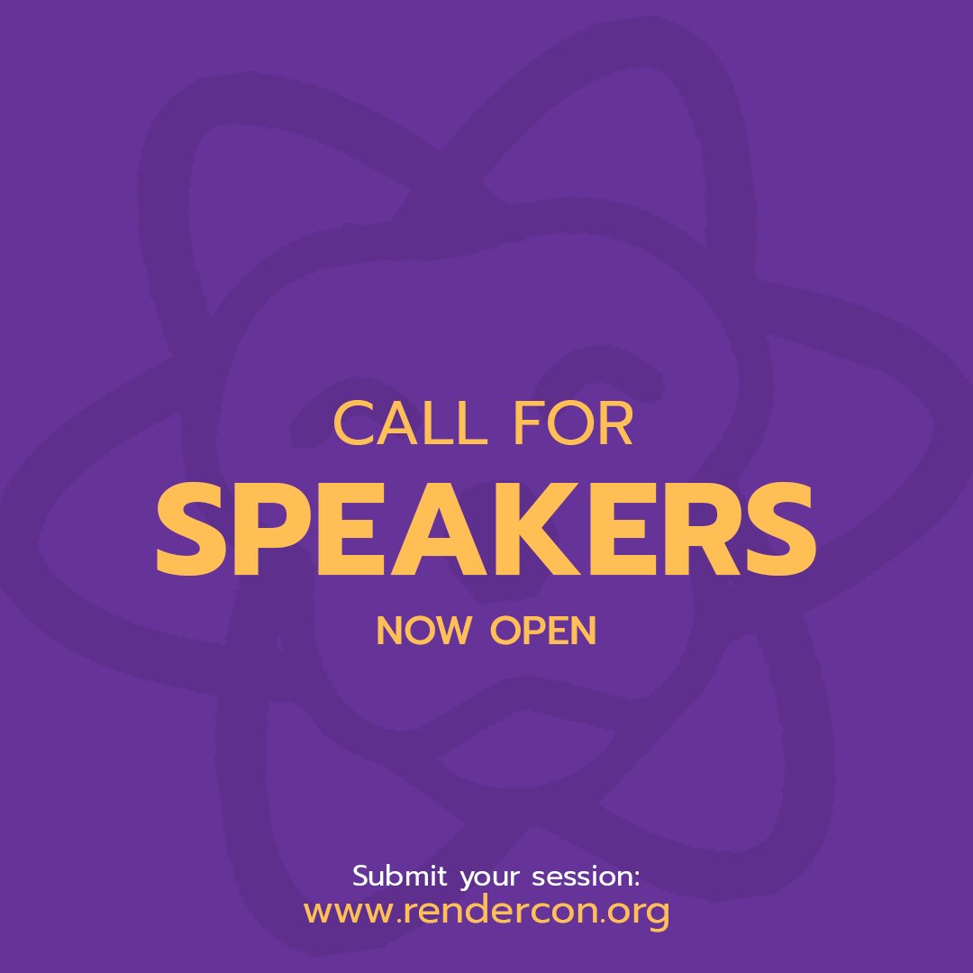 renderconke's tweet image. Our Call for Speakers for #renderconke2025 is now open!
 
Come share your valuable insights &amp;amp; innovative ideas in web &amp;amp; mobile software development in the @reactjs &amp;amp; @reactnative ecosystem!

Submit your talk proposal today!
 
#renderconke #reactdevske #cfp