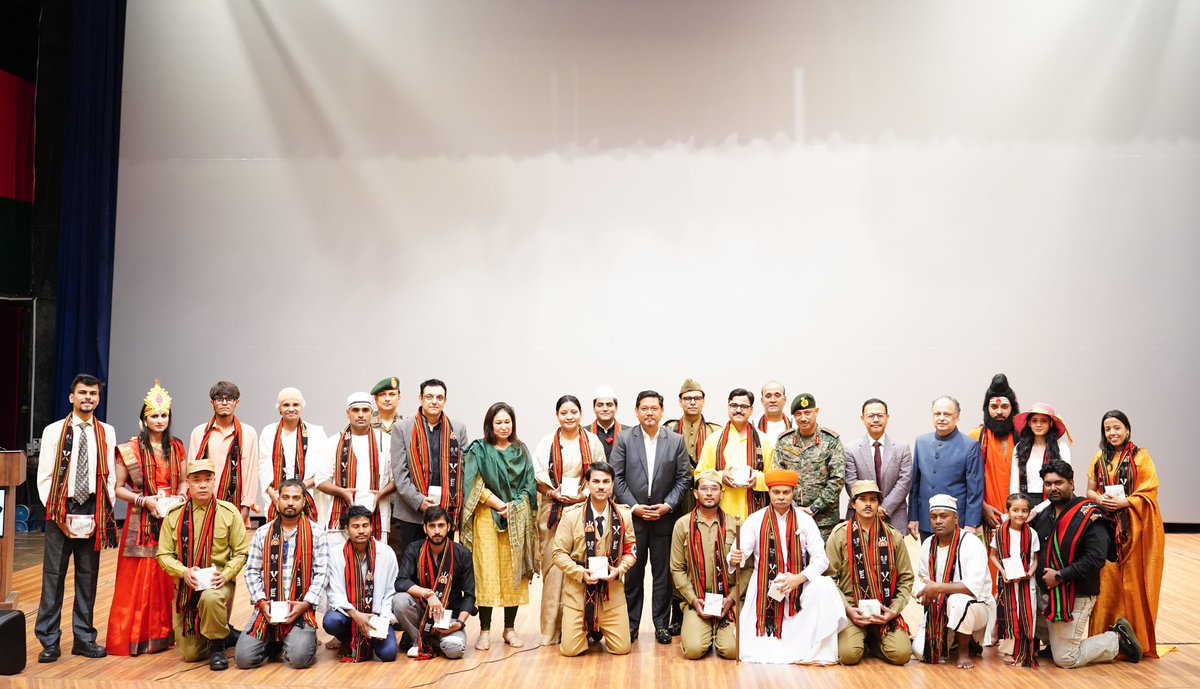 SangmaConrad's tweet photo. Attended a powerful performance of ‘Rashtraputra’, a play on the life and legacy of Netaji Subhas Chandra Bose at DGAR Auditorium in Shillong today.

The fearless spirit of Netaji Subhas Chandra Bose still inspires us all.

The sacrifices and contributions of our freedom heroes remind us that our freedom was hard-earned. We must keep sharing their stories so the next generation never forgets their sacrifice.

@easterncomd