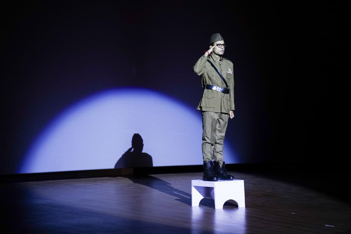 SangmaConrad's tweet photo. Attended a powerful performance of ‘Rashtraputra’, a play on the life and legacy of Netaji Subhas Chandra Bose at DGAR Auditorium in Shillong today.

The fearless spirit of Netaji Subhas Chandra Bose still inspires us all.

The sacrifices and contributions of our freedom heroes remind us that our freedom was hard-earned. We must keep sharing their stories so the next generation never forgets their sacrifice.

@easterncomd