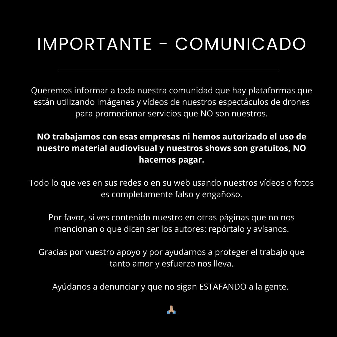 droneshowfest's tweet photo. 🔥IMPORTANTE - COMUNICADO🔥
💥IMPORTANT - ANNOUNCEMENT💥

#estafa #showdronesestafa #scam https://t.co/uuJW1uQ2Ft
