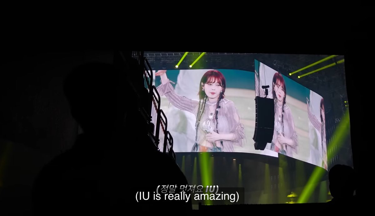from iu thanking bogum for sending tangerines during her concert as iubg ~crumbs~ to this kind of friendship 🍊