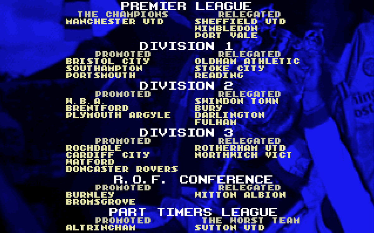 g00nFM's tweet photo. Season 10

Avoiding relegation with this team, let alone finishing 8th, is absolutely sensational and the end of season bonus we get for doing it is laughable.

Some kind of fixture bug again as most teams only played 41 league games... https://t.co/pWxeR7tjkx