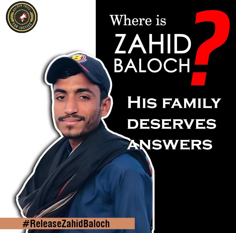 sadafAmeerBaloc's tweet photo. Where is Zahid Baloch?
لیاری سے لاپتہ زاہد بلوچ کی گمشدگی کیخلاف فیملی کا کراچی پریس کلب کے باہر  احتجاج دسویں روز میں داخل۔ اگر زاہد پر کوئی الزام ہے تو عدالت میں پیش کریں یا بازیاب کریں۔ زاہد کےبیمار والد بیٹا کاراہ دیکھ رہا ہے۔ 
#ReleaseZahidBaloch
@Alijanmaqsood12 @mmatalpur https://t.co/nXmAX3a7Om