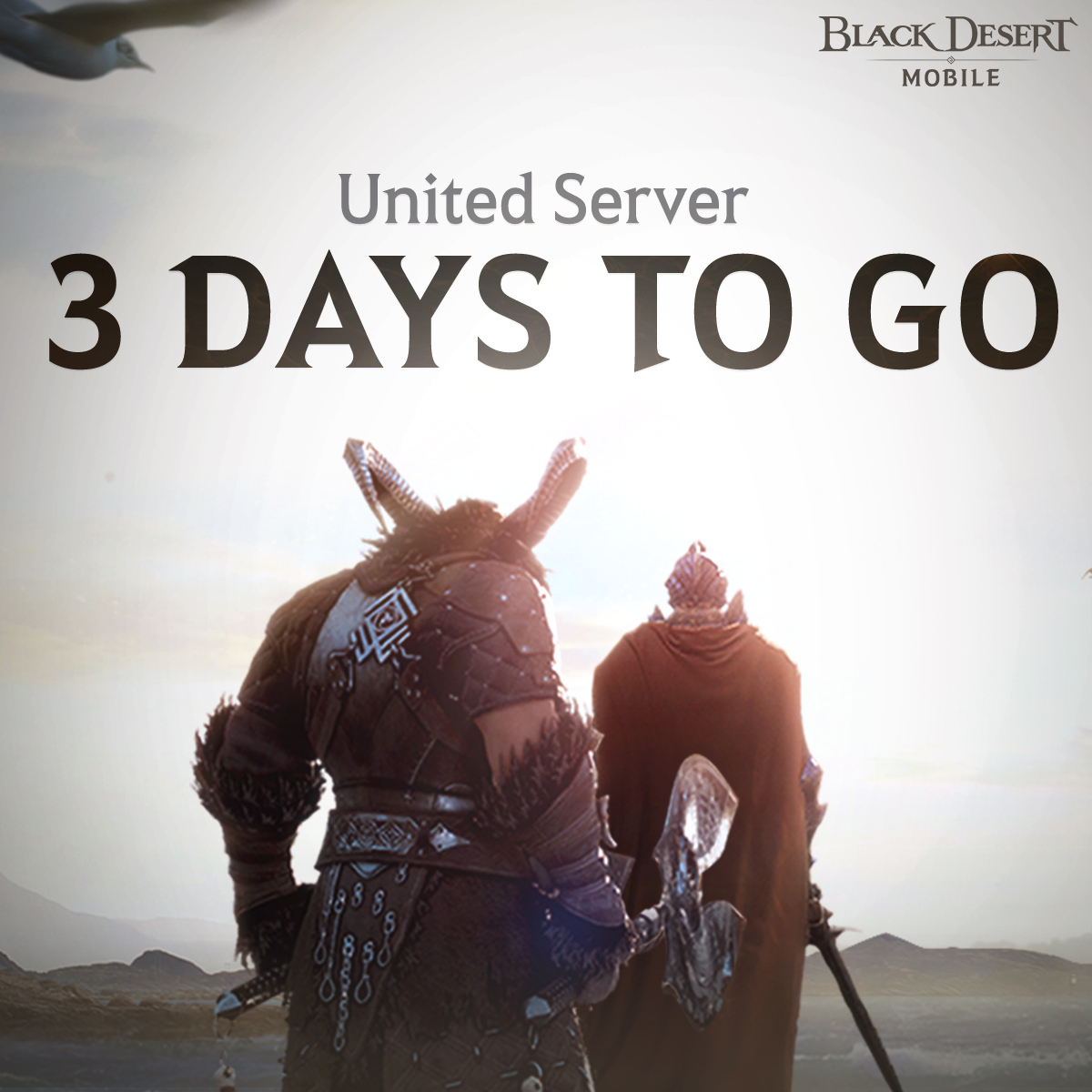 D-3, A New History Begins! ⚔︎⛊

A new journey awaits on the United Server, which launches in just three days! Everyone will become one on this long-awaited day. 🙂

Play Now: bit.ly/3GPYz0J
Discord: discord.gg/blackdesertmob…

#BlackDesertMobile #BDM #UnitedServer