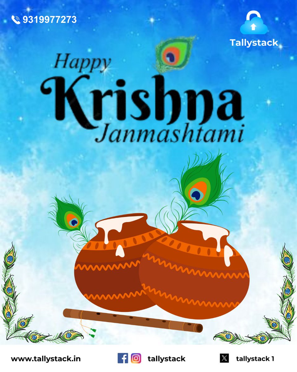 Tallystack1's tweet image. Happy Janmashtami From Tallystack!! May this day bring peace, prosperity and joy to you and your loved ones🤗♥️
Read more 👉 tinyurl.com/y9m3jrft
#tallystack #janmashtamicelebration #happyjanmashtami #lordkrishna #janmashtamispecial #harekrishna #cloudsolutions #tallyoncloud