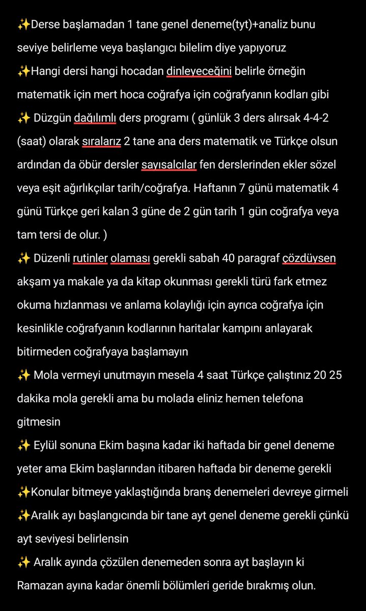 Sınav hazırlık tavsiyeleri