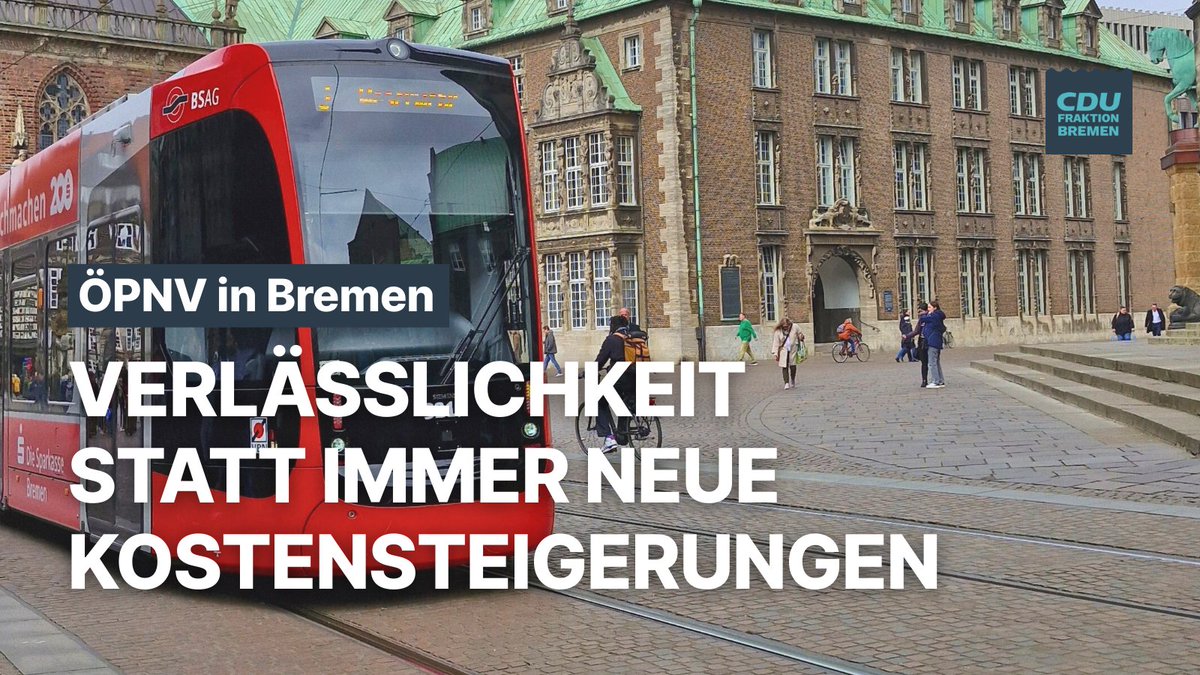 CDUFraktionHB's tweet photo. Die Gesamtkosten für die Straßenbahn-Querverbindung Ost haben sich mehr als verdoppelt – ein weiterer Anstieg nicht ausgeschlossen. "Das ist ein fatales Signal für das Vertrauen in Bremens Infrastrukturprojekte", sagt @MichaelJonitz . Mehr:➡️ https://t.co/vlYExZkMwJ https://t.co/5lg4wTnPlE