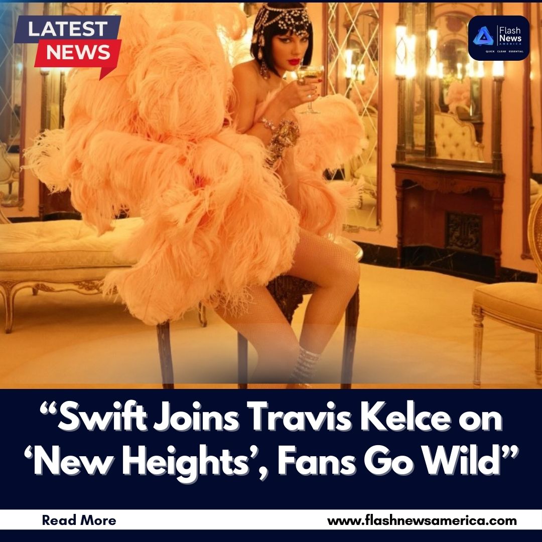 Flashnewsameric's tweet photo. Taylor Swift made her podcast debut on New Heights with Travis &amp; Jason Kelce on Aug. 13 at 7 p.m. ET—and dropped her 12th album, The Life of a Showgirl, OUT October 3. #TaylorSwift #NewHeightsPodcast #TheLifeOfAShowgirl https://t.co/Jp1uuRlfJU