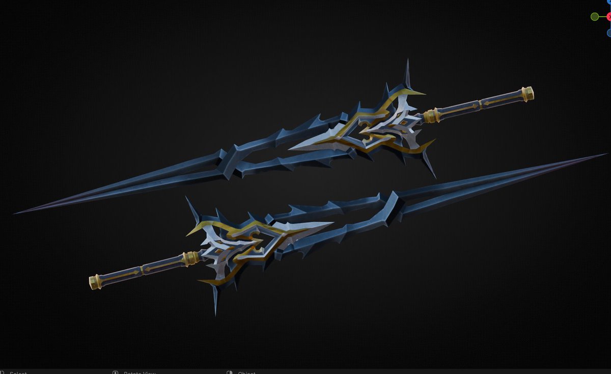 TrashAliou's tweet image. New Creation! :D
Just finished crafting oneweapond but whit different colors:
💎 with Ruby details 
🏆 with Golden details 
Both are up for grabs!
📩 For purchase or commissions, DM me on Discord: Eden.lodibidong_44941
🔁 and❤️ are appreciated