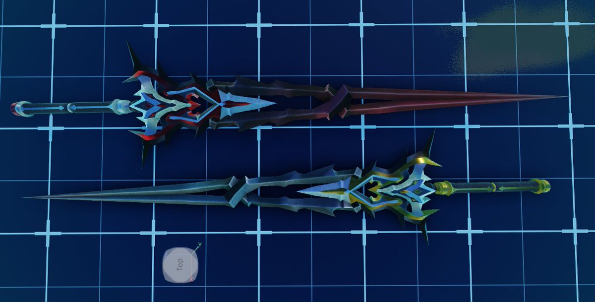 TrashAliou's tweet image. New Creation! :D
Just finished crafting oneweapond but whit different colors:
💎 with Ruby details 
🏆 with Golden details 
Both are up for grabs!
📩 For purchase or commissions, DM me on Discord: Eden.lodibidong_44941
🔁 and❤️ are appreciated