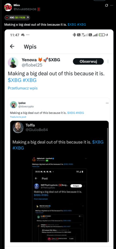 Making a big deal out of this because it is. $XBG #XBG