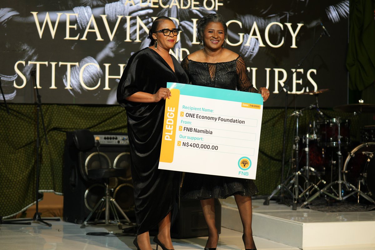 FNB Namibia (@fnbnamibia) on Twitter photo In celebration of the One Economy Foundation’s 10th Anniversary, FNB Namibia through the FirstRand Namibia Foundation proudly pledged N$400,000 to support its ongoing mission.
As a long-standing partner of the One Economy Foundation, we look forward to strengthening the legacy In celebration of the One Economy Foundation’s 10th Anniversary, FNB Namibia through the FirstRand Namibia Foundation proudly pledged N$400,000 to support its ongoing mission.
As a long-standing partner of the One Economy Foundation, we look forward to strengthening the legacy