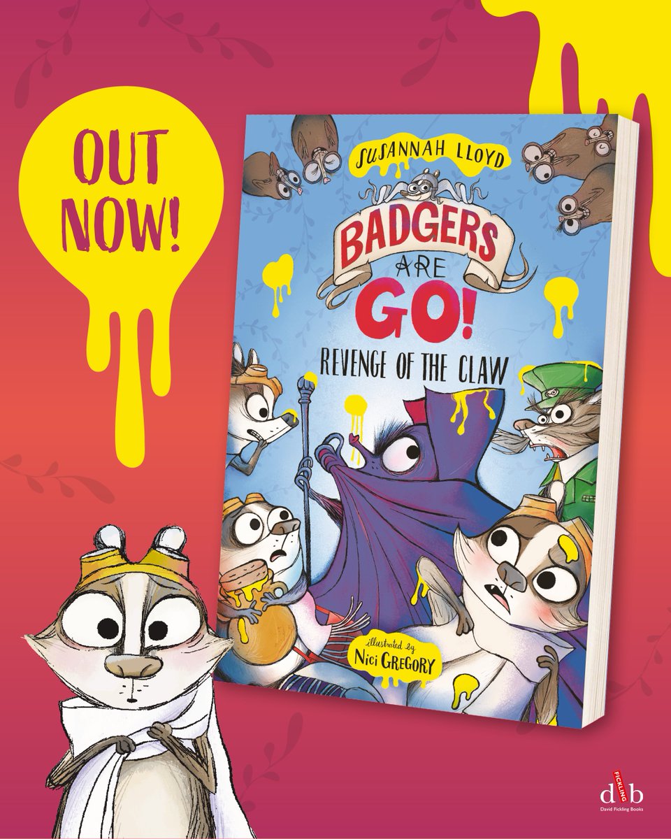 DFB_storyhouse's tweet photo. The BADGERS are BACK! 🦡

Revenge of the Claw, the brand-new bonkers sequel to Badgers Are GO! IS OUT TODAY🎉

⭐Written by @susannah_lloyd and illustrated by @nicigregory⭐ https://t.co/6Wj3SP6LA6