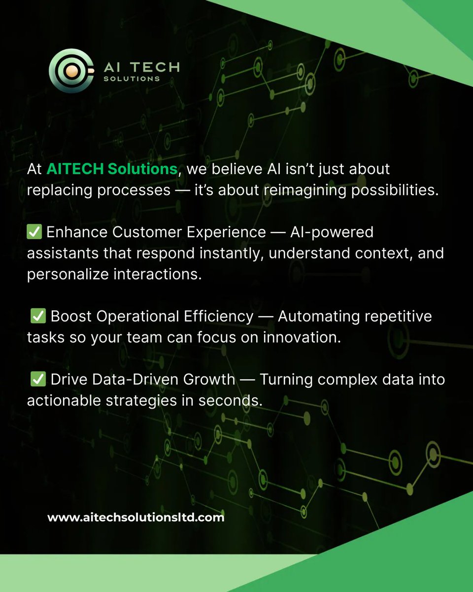 AITechSolu's tweet photo. The future isn’t waiting — and neither should you.
Explore more- https://t.co/lC2mO52uVQ
#AITechSolutions #ArtificialIntelligence #BusinessGrowth #DigitalTransformation #Automation #TechTrends #AIForBusiness #AITransformation #thoughtleadership #technology #techexperts #ML https://t.co/U6nBupDY55