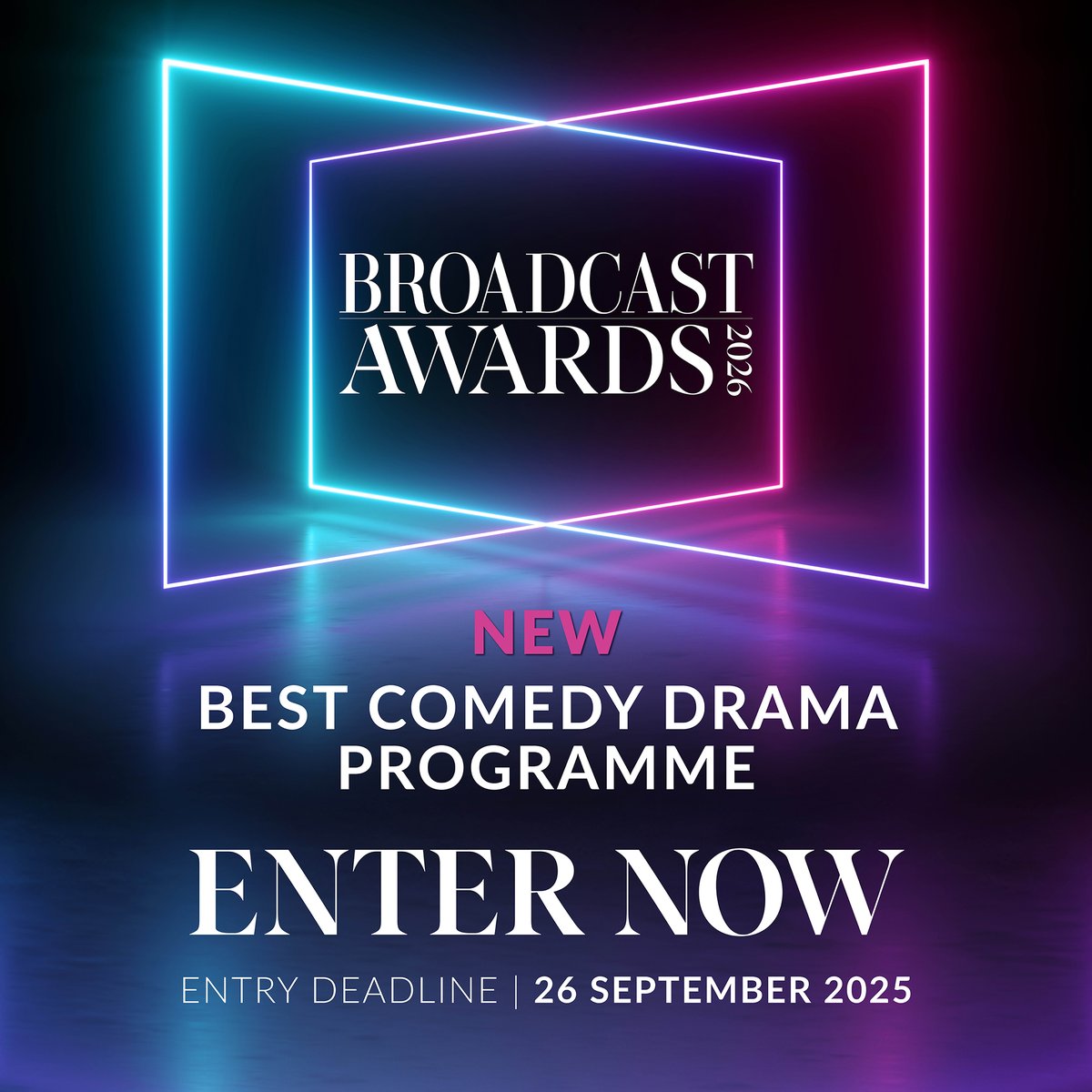 NEW CATEGORY for 2026! The Best Comedy Drama Programme celebrates strong characters, outstanding writing, high-class performances &amp; innovative ideas!
See the full criteria &amp; enter now: bit.ly/BA26Enter

#BA2026
