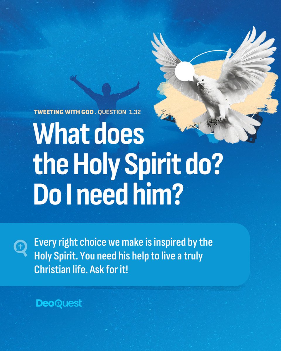 The Holy Spirit can help us with his gifts, such as wisdom and insight. However, the choice is up to us: we are free to cooperate with these gifts. The Holy Spirit can therefore only help us if we accept this help and try to believe. #HolySpirit