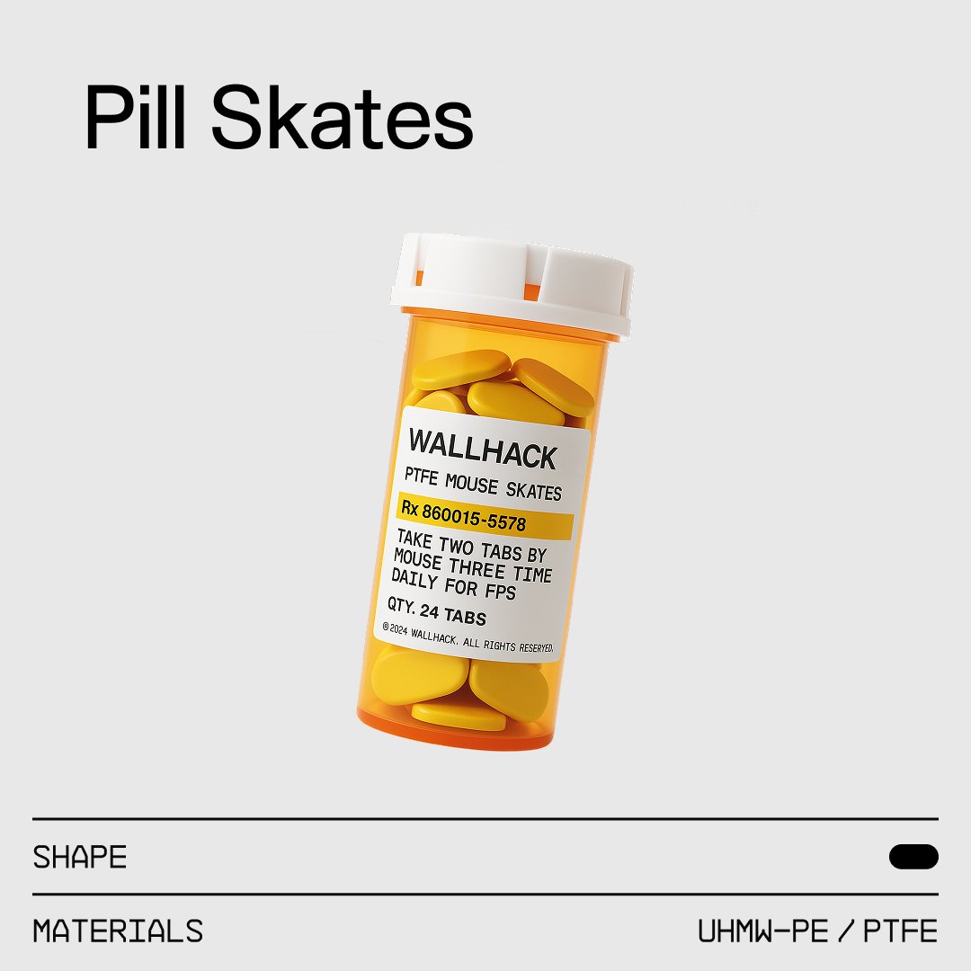 For optimal health for your mouse: take 4 pills bi weekly.

New skates now available on Website