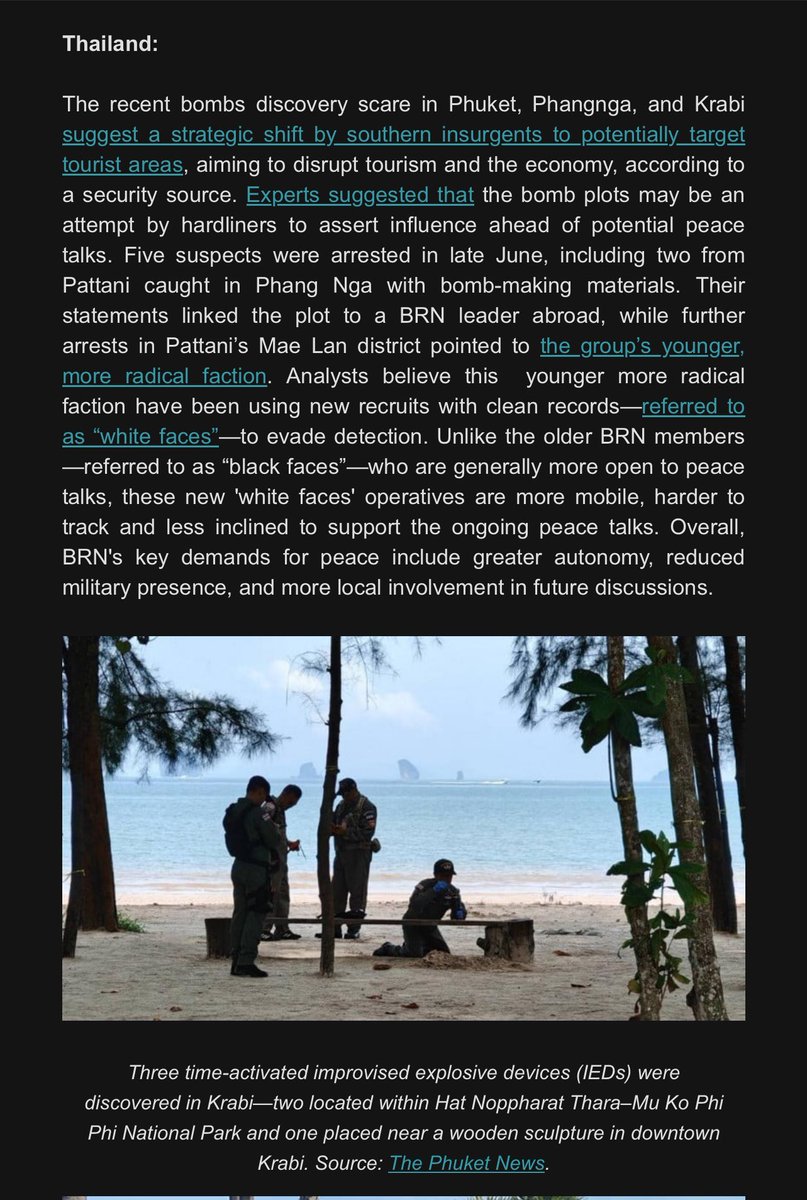 nikiesse's tweet photo. July 2025 @UNODC_SEAP CT news bulletin was just published. 
Read about:
- 36th UN SC monitoring team report
- ASEAN Our Eyes Network meeting
- Drug arrests in Philippines linked to terrorism
- Spoilers for Thailand’s Deep South peace process
And much more!
https://t.co/ZwAKPt2pPY https://t.co/OlrPAqZSKU