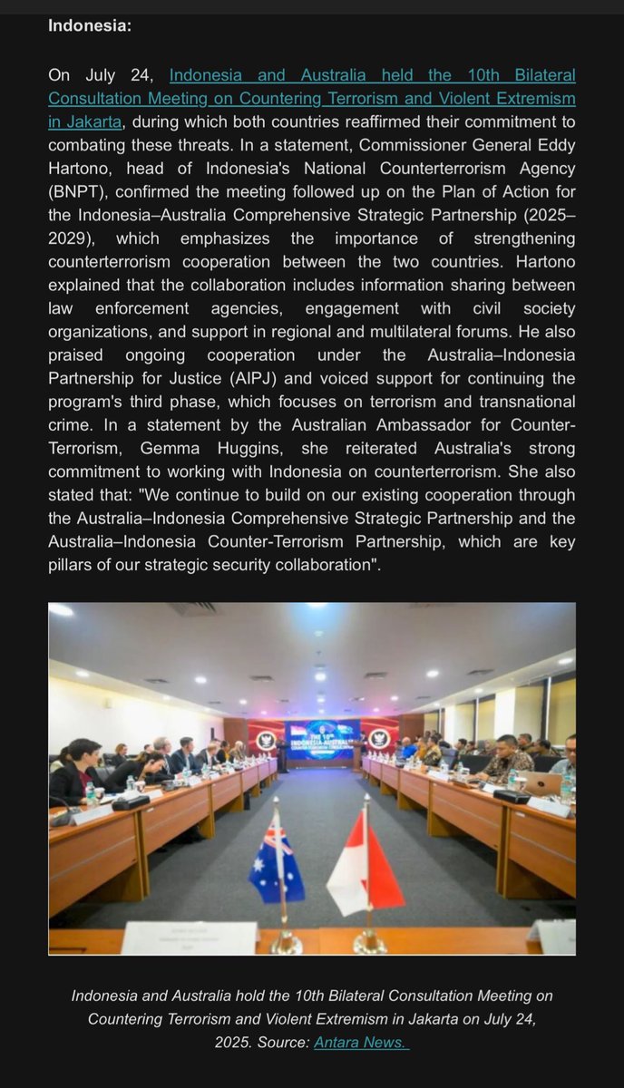 nikiesse's tweet photo. July 2025 @UNODC_SEAP CT news bulletin was just published. 
Read about:
- 36th UN SC monitoring team report
- ASEAN Our Eyes Network meeting
- Drug arrests in Philippines linked to terrorism
- Spoilers for Thailand’s Deep South peace process
And much more!
https://t.co/ZwAKPt2pPY https://t.co/OlrPAqZSKU