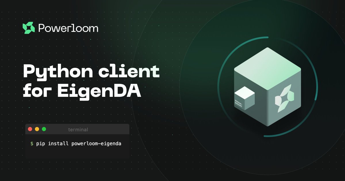 📣 Thrilled to open-source our Python implementation for <a href="/eigen_da/">EigenDA</a> 🐍

1️⃣ First prod-ready Python client
🤝 Full feature parity to official Go client
✌️ Dual payments: reservation/on-demand
✅ V2 protocol support

🧵👇